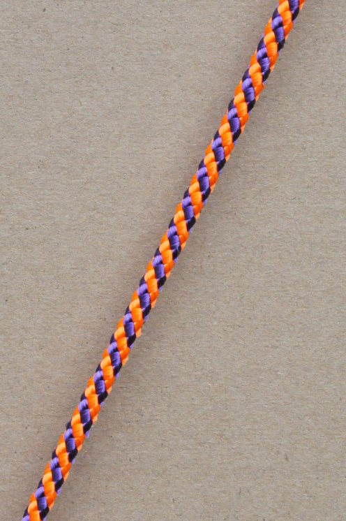 Drisse djembé Ø5 mm (hélice, orange fluo / violet, 100 m) - Corde pour djembe tambour