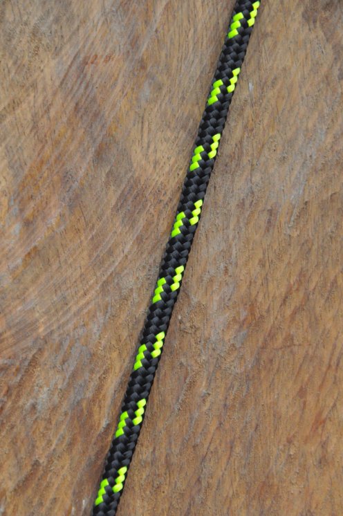 Drisse djembé Ø5 mm noire / jaune fluo - Corde pour djembe tambour