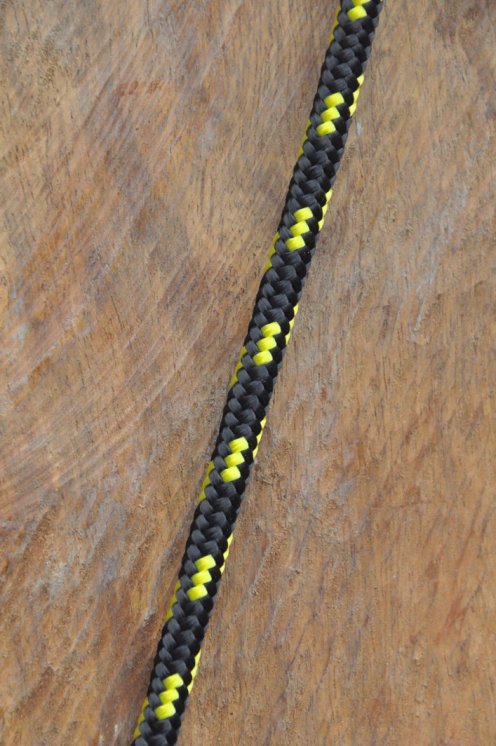 Drisse djembé Ø6 mm noire / jaune fluo - Corde pour djembe tambour