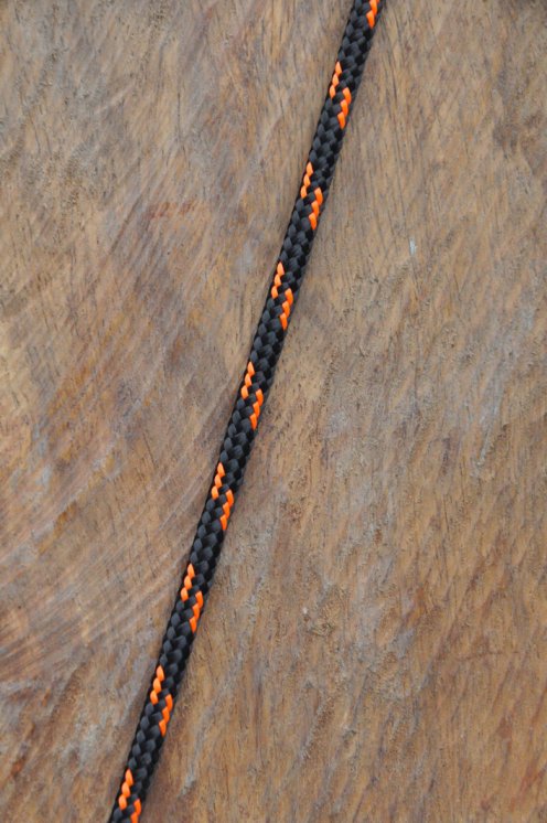 Drisse djembé Ø4 mm noire / orange fluo - Corde pour djembe tambour