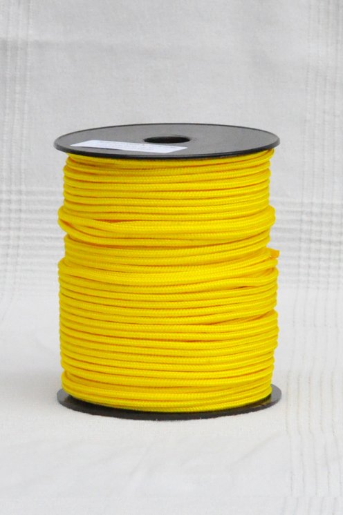 Bobine de drisse Ø4 mm jaune tournesol pour tambour djembé