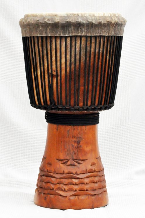 Djembé de Guinée en diala (acajou) - Djembe qualité supérieure