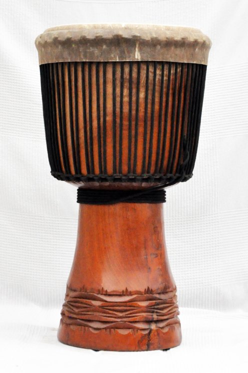 Djembé de Guinée en diala (acajou) - Djembe qualité supérieure
