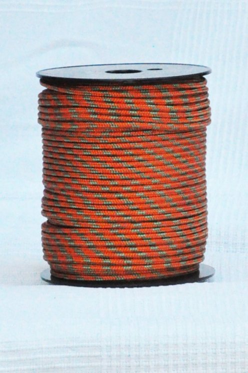 Corde tambour djembé renforcée PES 4 mm Cuivre / Vert 100 m