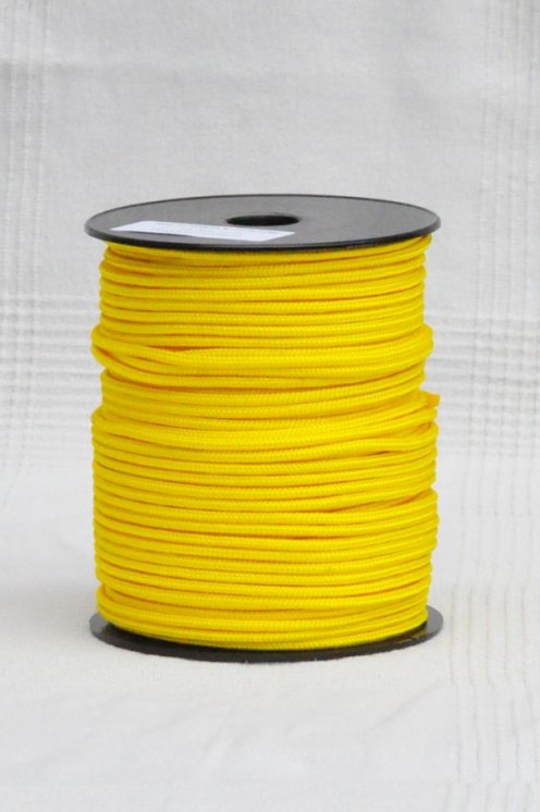 Corde tambour djembé renforcée PES 4 mm Jaune tournesol 100 m