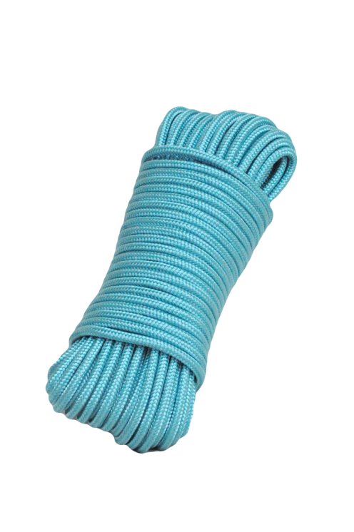 Corde tambour djembé renforcée PES 5 mm Bleu pastel 20 m