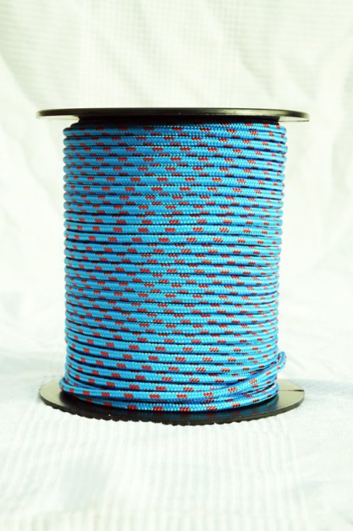 Corde djembé renforcée PES 6 mm Bleu / rouge 100 m
