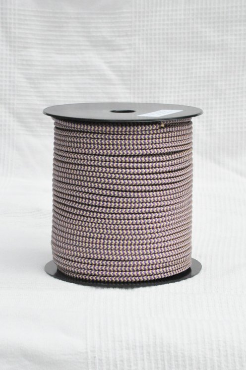 Drisse djembé Ø5 mm (chevrons, violet / beige, 100 m) - Corde pour djembe tambour