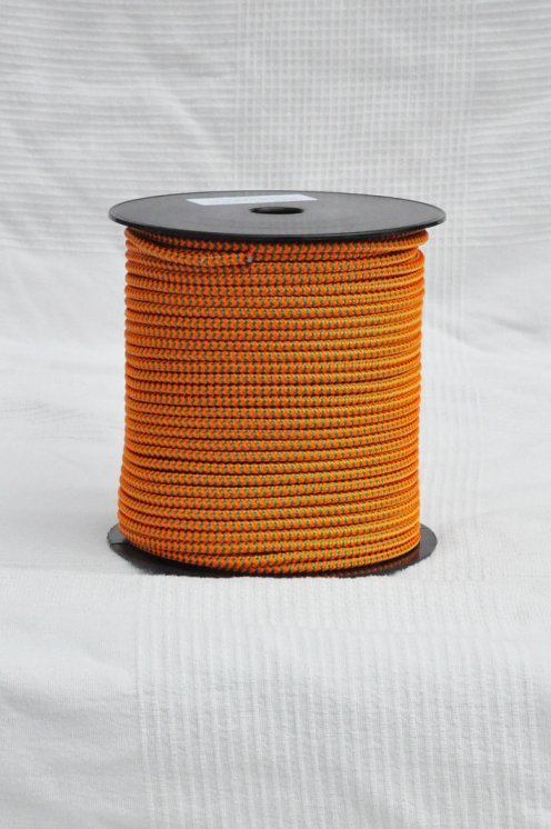 Drisse djembé Ø5 mm (chevrons, orange fluo / vert, 100 m) - Corde pour djembe tambour