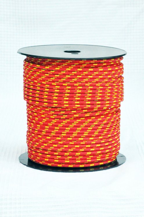 Drisse djembé Ø5 mm (rouge / jaune tournesol, 100 m) - Corde pour djembe tambour