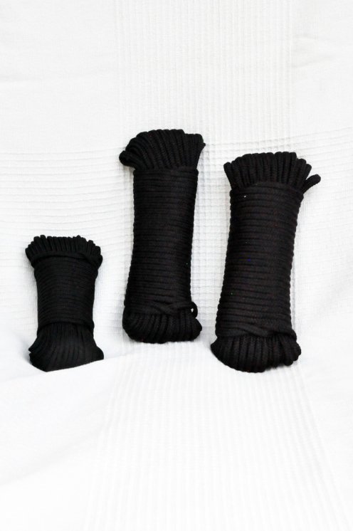 Corde tressée Ø6 mm noir pour tambour djembé
