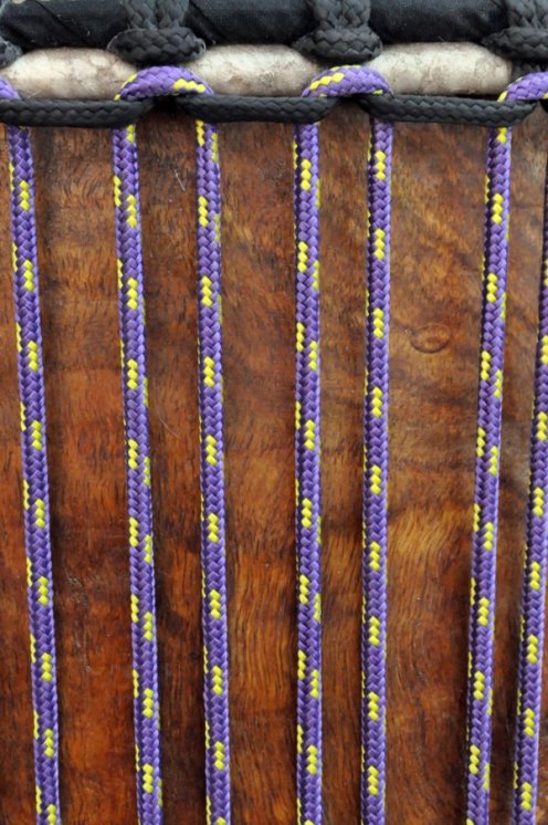 Corde tambour djembé renforcée PES 5 mm Violet / Jaune tournesol 100 m