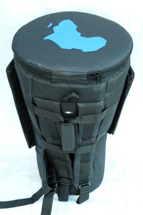 Housse pour djembé Roots Percussions qualité premium bleue