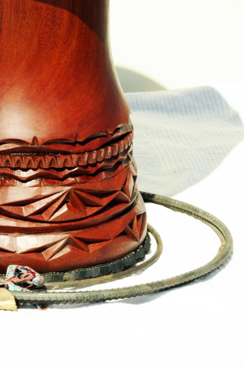 Fût de djembé de Guinée en diala (acajou) - Djembe haut de gamme