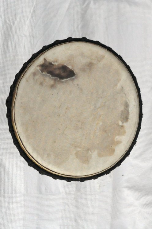 Djembé de Guinée avec peau de veau - Djembé haut de gamme peau de boeuf, peau de taureau, peau de vache