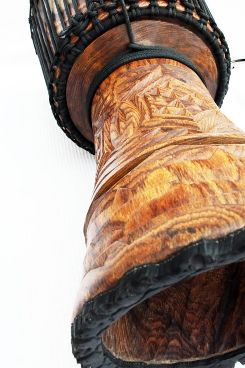 Djembé de Guinée avec peau de veau - Djembé haut de gamme peau de boeuf, peau de taureau, peau de vache