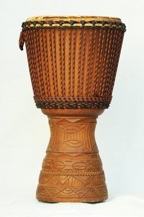 Vente de djembé malien professionnel avec peau de vache - Grand djembé du Mali Top en iroko
