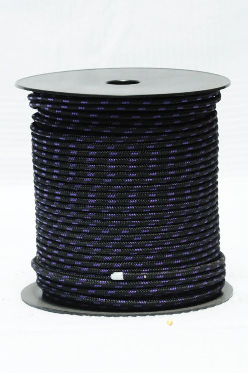 Drisse djembé Ø6 mm noire / violette - Corde pour djembe tambour