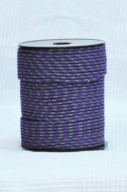 Corde tambour djembé renforcée PES 4 mm Violet / Vert 100 m