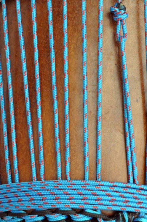 Drisse djembé Ø5 mm bleue / rouge - Corde pour djembe tambour