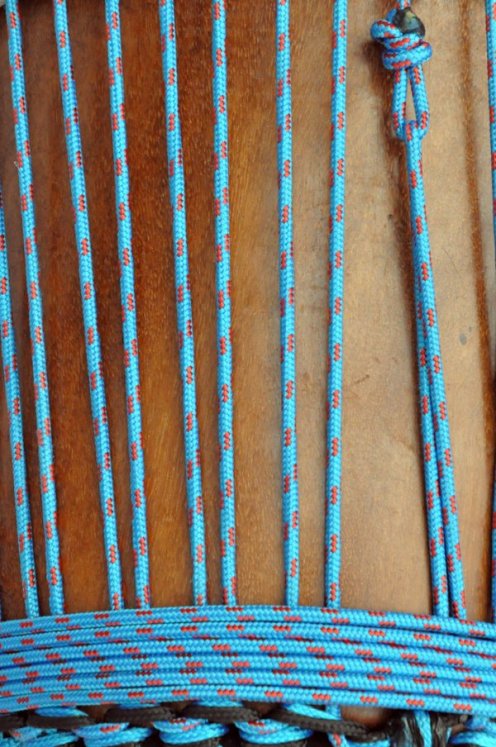 Drisse djembé Ø5 mm bleue / rouge - Corde pour djembe tambour