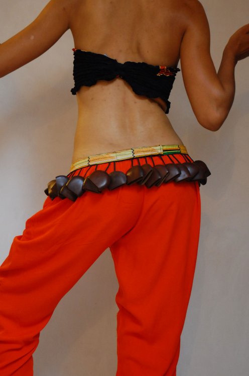 Ceinture de danse africaine - Grande ceinture de danse juju du Ghana