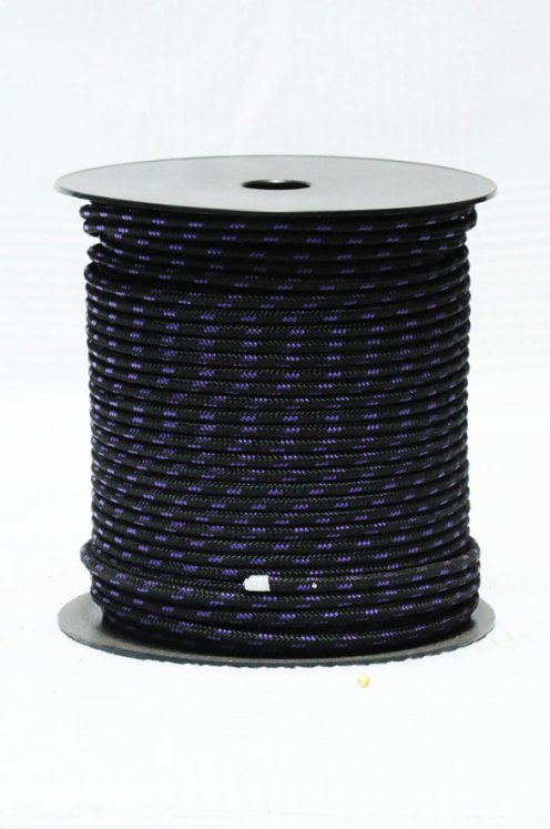 Drisse djembé Ø5 mm noire / violette - Corde pour djembe tambour