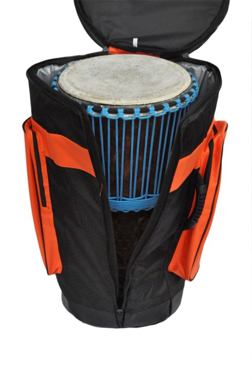 Housse de djembé professionnelle Percussion Africaine Premium Orange XL