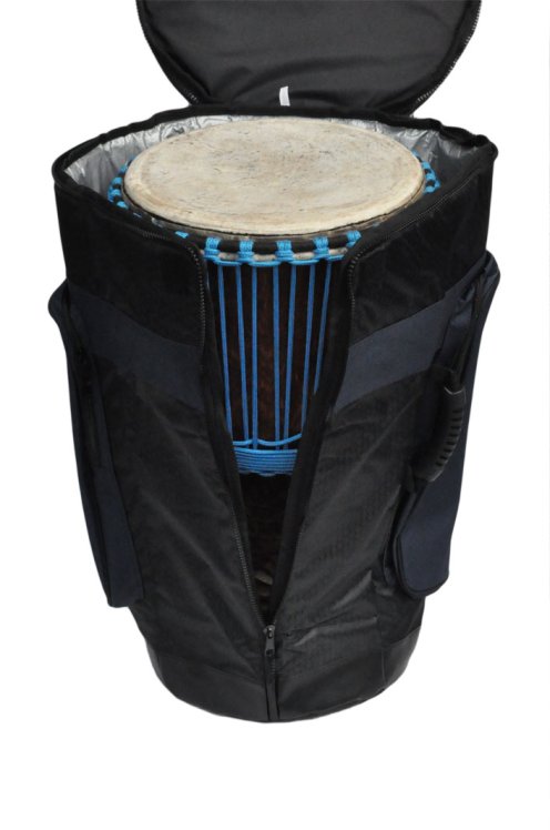 Housse pour djembé Percussion Africaine qualité premium XL bleu