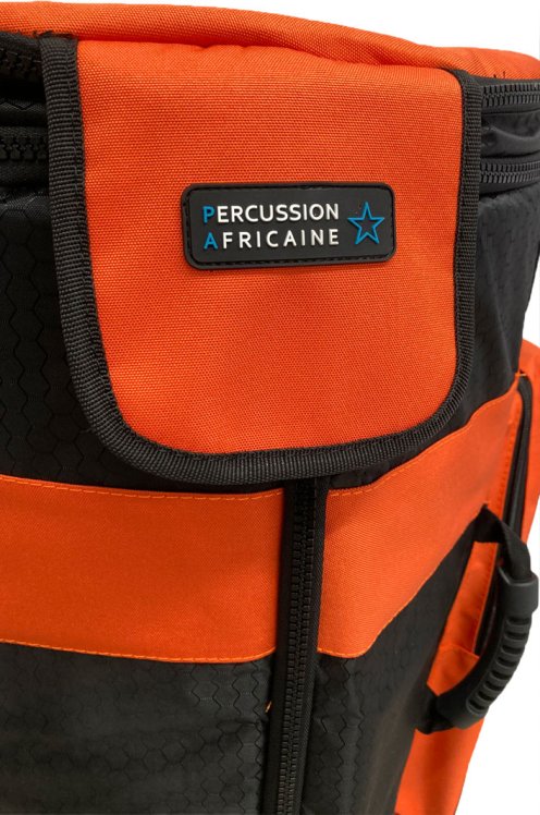 Housse de djembé professionnelle Percussion Africaine Premium Orange XXL