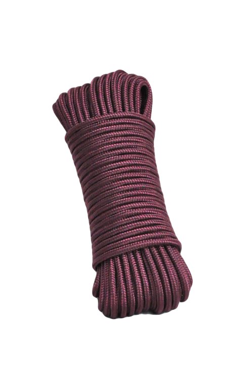 Corde tambour djembé renforcée PES 5 mm Bordeaux 20 m