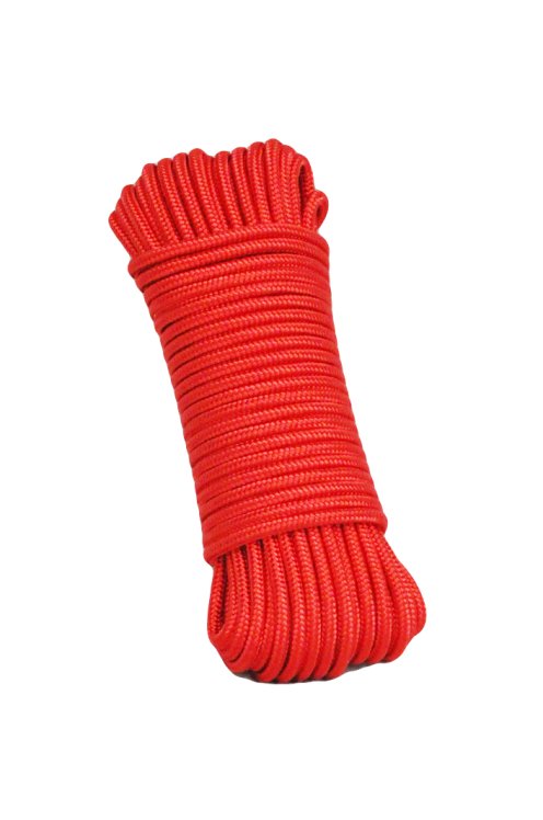 Corde tambour djembé renforcée PES 5 mm Rouge 20 m