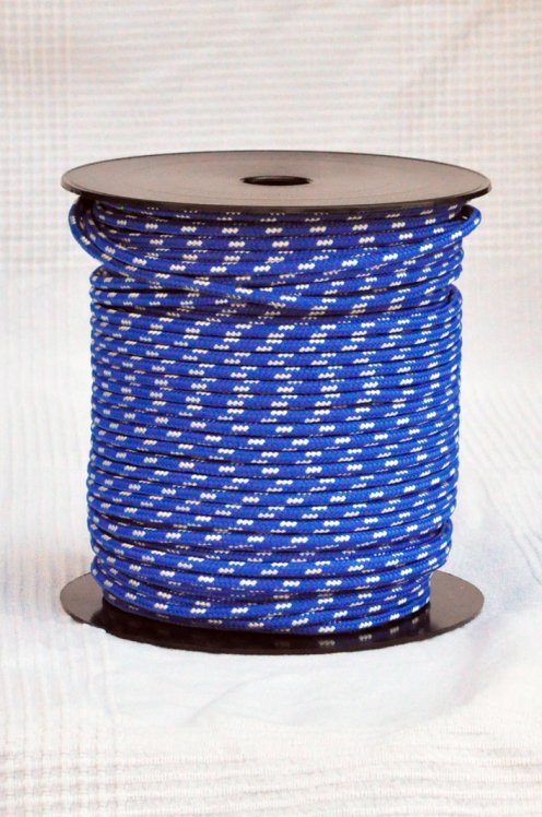 Drisse djembé Ø5 mm (bleu de France / écru, 100 m) - Corde pour djembe tambour