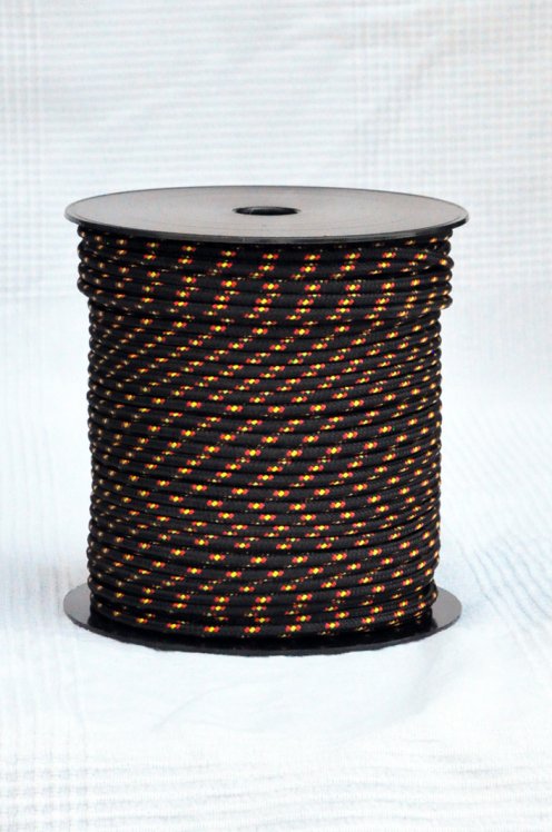 Drisse 5 mm (tricolore, rouge / jaune / rouge) - Corde tambour djembé 100 m