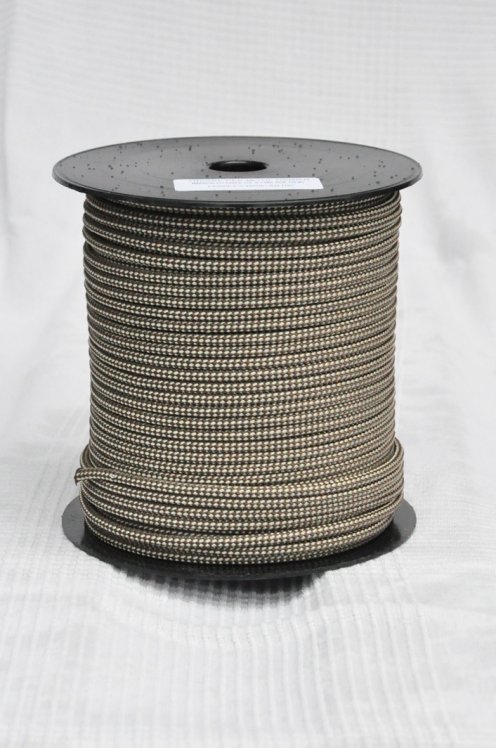 Drisse djembé Ø5 mm (damier, marron / sable, 100 m) - Corde pour djembe tambour