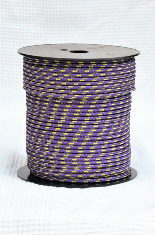 Drisse djembé Ø5 mm (violette / jaune tournesol, 100 m) - Corde pour djembe tambour