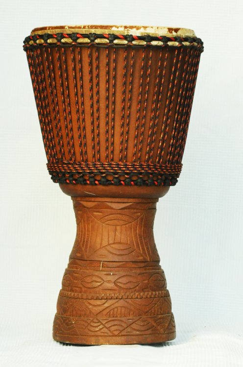 Vente de djembé malien professionnel avec peau de vache - Grand djembé du Mali Top en iroko