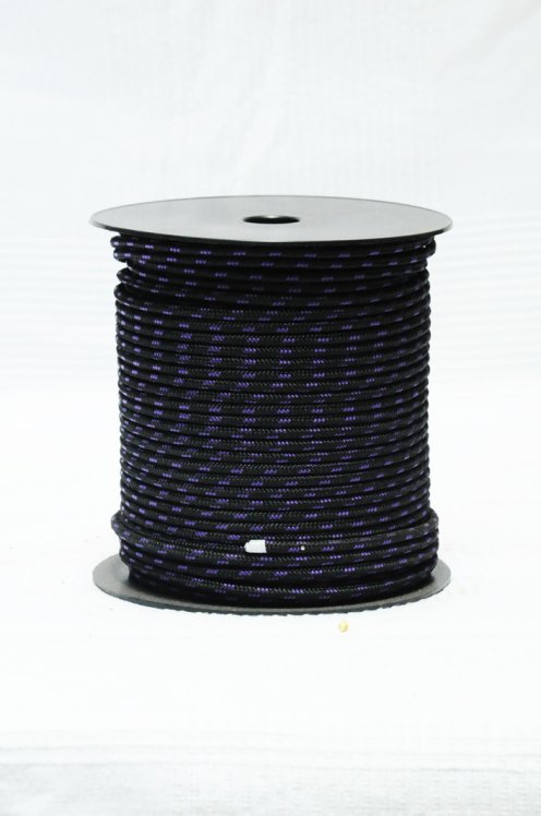 Drisse djembé Ø4 mm noire / violette - Corde pour djembe tambour