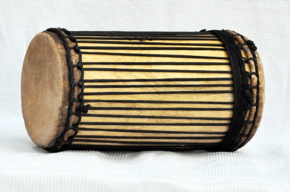 Dundun kenkéni montage traditionnel en melina - Tambour doumdoum de Guinée