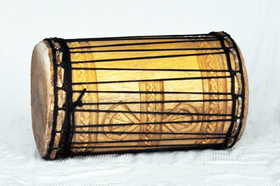 Dundun kenkéni montage traditionnel en melina - Tambour doumdoum de Guinée