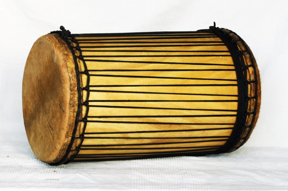 Dundun sangban montage traditionnel en melina - Tambour doumdoum de Guinée