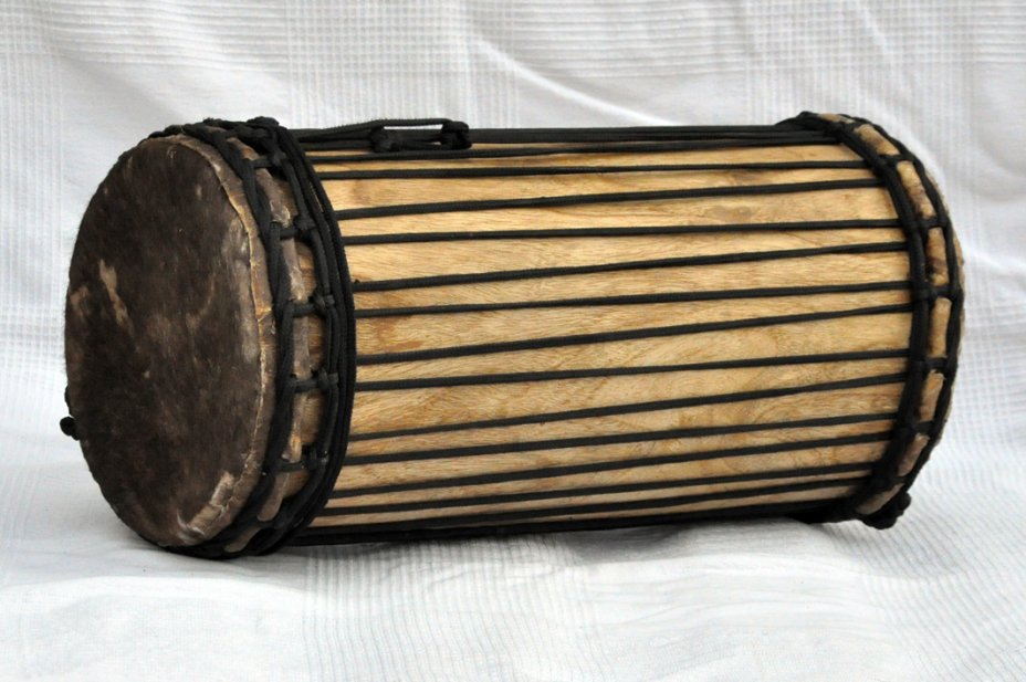 Dundun kenkéni montage traditionnel en melina - Tambour doumdoum de Guinée