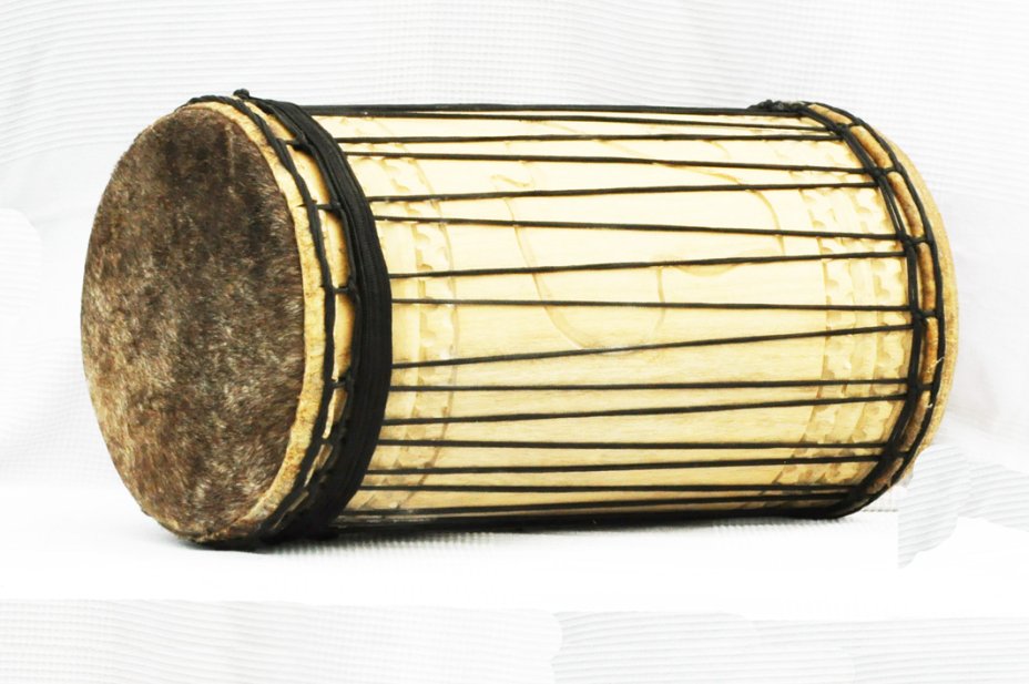 Dundun sangban montage traditionnel en melina - Tambour doumdoum de Guinée