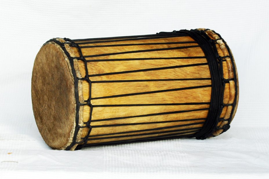 Dundun kenkéni montage traditionnel en melina - Tambour doumdoum de Guinée