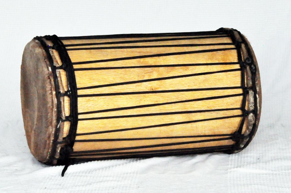 Dundun kenkéni montage traditionnel en melina - Tambour doumdoum de Guinée