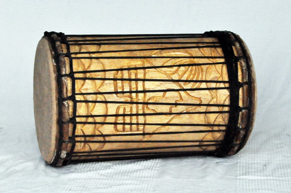 Tambours basses dunun - Doundoun kenkeni de Guinée montage traditionnel 5325