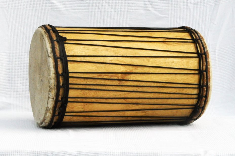Dundun sangban montage traditionnel en melina - Tambour doumdoum de Guinée