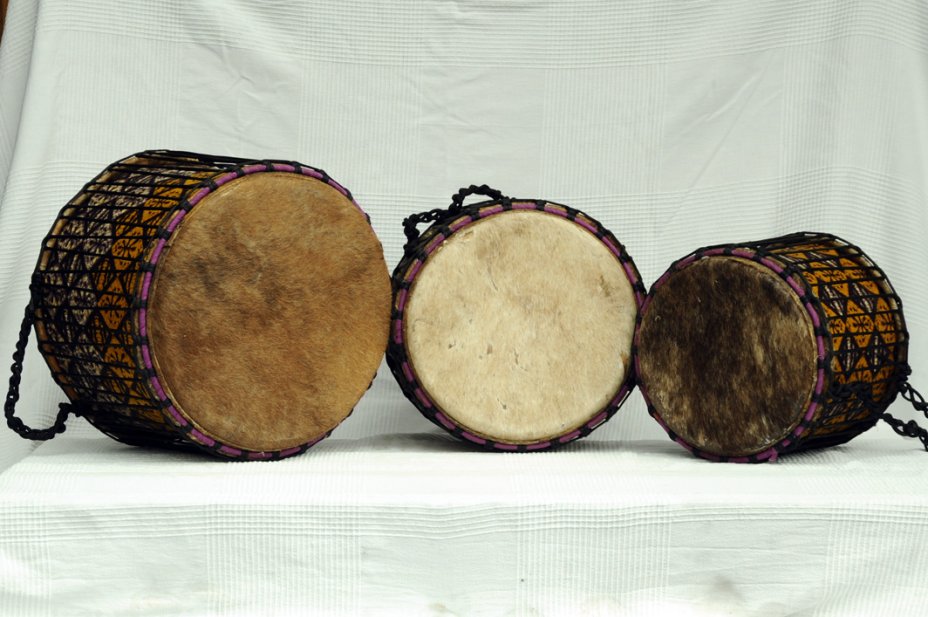 Vente set dundun - Set de mini-dununs du Ghana