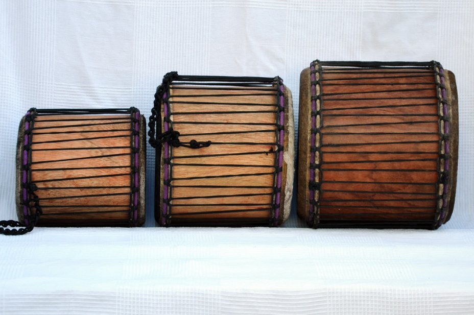 Vente set dundun - Set de mini-dununs du Ghana