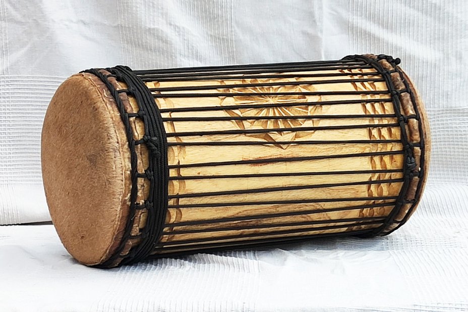 Dundun kenkéni montage traditionnel en melina - Tambour doumdoum de Guinée